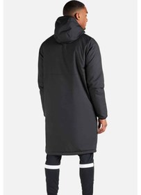 Resim Nike Football Synthetic Fit Loose Fit Jacket Erkek Bol Kesim Kapüşonlu Mont Parka Siyah Siyah 