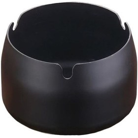 Resim Çelik Siyah 8 Cm Derin Kafe Restaurant Lokanta Yuvarlak Kül Tablası Küllük Mt173 