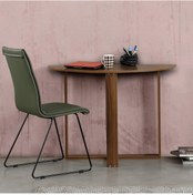 Resim Pasifichome Middle Mutfak Masası Ceviz & Yuvarlak Yemek Masası/Çalışma Masası 
