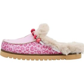 Resim Dogo Kadın Vegan Deri Pembe Içi Peluş Terlik - Warner Bros Pink Leopard Lola Bunny Tasarım 