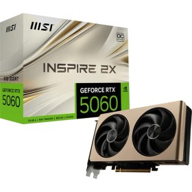 Resim MSI VGA GEFORCE RTX 5060 8G INSPIRE 2X OC RTX5060 8GB GDDR7 128B DX12 PCIE 5.0 X16 (3XDP 1XHDMI) 