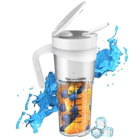 Resim Ranyeek 470ml Ev Elektrikli Blender: 15w Güçlü, 20000rpm, 6 Bıçaklı, Xıp8 Su Geçirmez, Type-c Şarjlı, Taşınabilir Meyve-sebze Juicer 