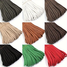 Resim 5 Metre Paketinde Düz Beşli PU Retro Moda Örgülü İpi, Çantalar, Deri Ürünler, Ayakkabılar, Şapkalar ve Giysiler için DIY Aksesuarlarında Uygun. 