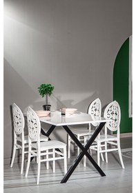 Resim Matrix Maxima Beyaz / Venüs Mutfak Masa Takımı - Beyaz 