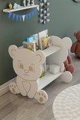 Resim Lion Decor Montessori Ahşap Kitaplık Raf Bebek Çocuk Odası Eğitici Kitaplık Ahşap Ayıck Kitaplık 