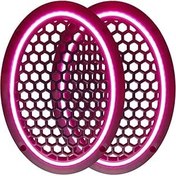 Resim Neon Işıklı (6x9) İnç Kaliteli Plastik Hoparlör Ve Midrange Kapağı - 2 Adet - Mor 