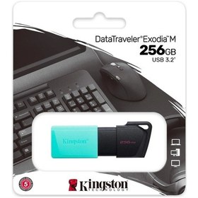Resim Kıngston Dtxm/256gb Usb 3.2 Data Traveler Exodia M Flash Disk Siyah-yeşil 