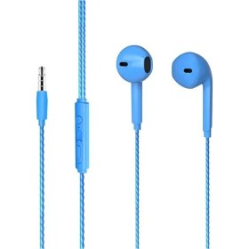 Resim Lecoo Eh104bl 3.5 Mm Jacklı Kablolu Kulak İçi Mikrofonlu Kulaklık Mavi 