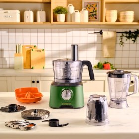Resim Karaca Mastermaid Power Max 11 In 1 2500W Mutfak Robotu Emerald Green 
