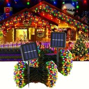 Resim 1 Adet Yeni Güneş Enerjili LED Işıklı Zincir, 20/50/100/200/300 LED'li ve Güneş Enerjili Yanıp Sönen Peri Işıkları, 8 Aydınlatma Modu ile Ofis, Yatak Odası, Otel, Parti ve Tatil Dekorasyonu için Mükemmel 