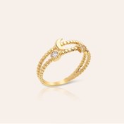 Resim CERTE GOLD 14 Ayar Kadın Altın Minimal Yüzük CG551 