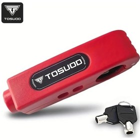 Resim Dashanshop Kırmızı Dayanıklı Abs Bisiklet Ve Motosiklet Kilit Hafif Güvenlik 