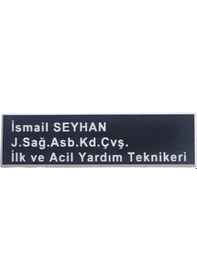Resim Yaka İsimliği - Arkası İğneli - Sağlık Personeli İsimliği Siyah 