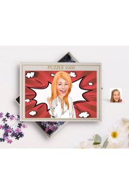 Resim Bk Gift Kişiye Özel Kadın Model Karikatürlü 1000 Parça Profesyonel Puzzle-2 