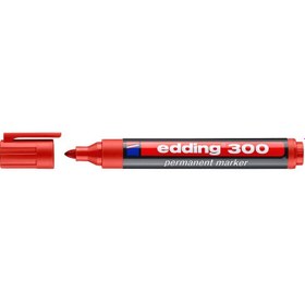 Resim Edding 300 Koli Kalemi - Kırmızı Permanent Marker 