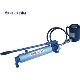 Resim Cermax Hidrolik Tek Tesirli Deliksiz Silindir + Pompa 10 Ton 150 Mm 
