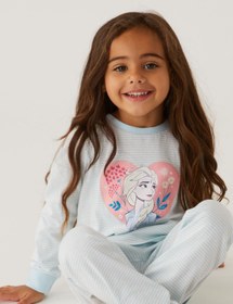 Resim Marks & Spencer Saf Pamuklu Disney Frozen™ Pijama Takımı (2-10 Yaş) 