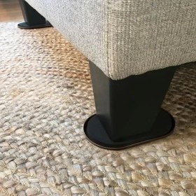 Resim Storemax Super Sliders 22 cm x 13 cm Yeniden Kullanılabilir Xl Halı Için Ağır Mobilya Kaydırıcıları, Kahverengi (8'li Paket) 