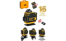 Resim Millian Italyan Uzaktan Kumandalı 16 Köşeli 360 Derece Çizgi Hizalama Lazer Seviye Cihazı Hizalama Makinesi 