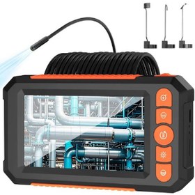 Resim 10 Metre Sert Kablo Yılan Endoskop Kamera 4.3 Lcd Ekranlı Led Işıklı Çift Kameralı 