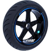 Resim Azur Mavi 4 Parçalı Keskin Jant Şeridi Sticker Çınar Extreme 