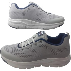 Resim Best Of Erkek Buz Gri Ultra Hafif Ortopedik Taban Günlük Yürüyüş Ayakkabısı BEESTF-9998 