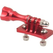 Resim Vidalı Kırmızı-alüminyum Mini Tripod Başkanı Kask Sabit Adaptör Dağı Gopro Hero 10 9 8 7 6 5 Insta360 One R Eylem Kamera Bisiklet Bisiklet 