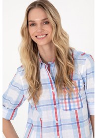 Resim U.S. Polo Assn. Kadın Açık Mavi Uzun Kollu Tunik Gömlek 50299591-VR003 
