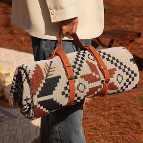 Resim Outdoor piknik örtüsü kayışları, kamp battaniyesi kayışları, ayarlanabilir suni deri el kayışı, seyahat ve kamp için uygun 