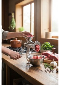 Resim 10 Luk Paslanmaz Çelik Kıyma Makinesi Masaya Bağlanan Dayanıklı Ve Hijyenik Metalik 