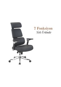 Resim Casella Zopo Döşemeli Yönetici Koltuğu Ofi S Koltuğu Ergonomik, Şık Ve Fonksiyonel Siyah - Suni Deri 