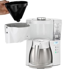 Resim melitta Look V Therm Tımer (termoslu & Zaman Ayarlı) Filtre Kahve Makinesi Beyaz 
