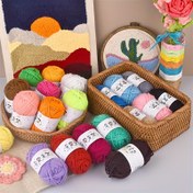 Resim 12 Renkli Polyester İplik Seti - Örgü, Tığ İşi & DIY El İşleri İçin Yumuşak Bükülmüş İplik - Şapkalar, Bebekler ve Tatil Hediyeleri için Mükemmel, Canlı İplik Renkleri | Yumuşak Dokulu İplik, El Dışı Atkılar, Şapkalar ve Giysi Dikiş Projeleri için Polyester Karışımı DIY İpleri, El Yapımı Gereçler | Dayanıklı El Sanatları Malzemesi, İplik El İşleri Koleksiyonu 