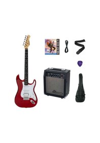 Resim Strauss St-20hhssb-rd Elektro Gitar-metalik Kırmızı Set Anfi-softcase-askı-tel-kablo-pena 