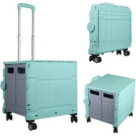 Resim Sunup Sn-26968 Katlanabilir Market Pazar Kamp Tekerlekli Alışveriş Arabası 60kg Kapasiteli 