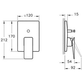 Resim Artema A42395 Brava Ankastre Banyo Bataryası Sıva Üstü Grubu Krom 