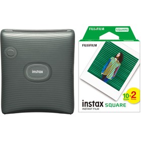 Resim Instax SQ Link Yeşil Ex D Akıllı Telefon Yazıcısı ve 20'li Film 