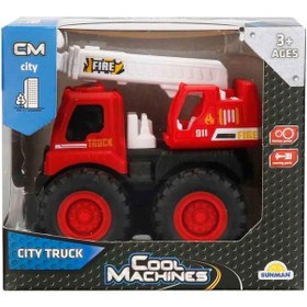 Resim Sürtmeli Şehir Aracı 47132 Kırmızı Vinç Çok Renkli 