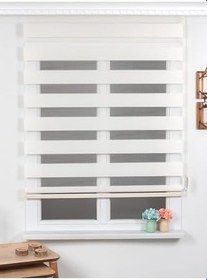 Resim R18 Stor Zebra Perde Oygulu ekruzebra, Ekru, 110 x 200 