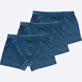 Resim Malabadi Erkek Çocuk Mavi 3 Lü Paket Pamuk Elastan Boxer 209 