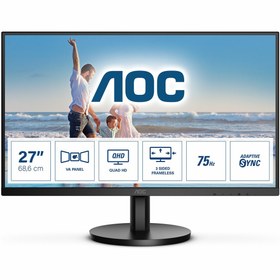 Resim AOC Q27B3MA 27" 75Hz 4Ms HDMI+DP WQHD FreeSync VA Vesa Monitör 
