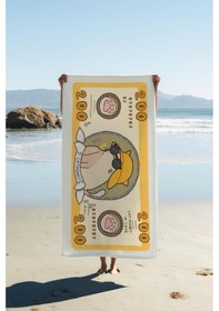 Resim Dijital Baskı Plaj Deniz Havlusu Kedi Figürlü Dolar Peştamal Hvl0106 Renkli 