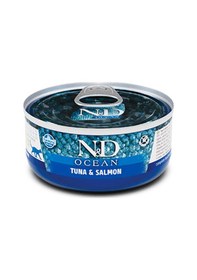 Resim N&D Ocean Ton Balığı ve Somonlu Yetişkin Kedi Konservesi 70 G 