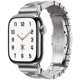 Resim Teknodur İos Watch Uyumlu 44mm Krd-125 Metal Kordon Strap Kayış-gümüş 