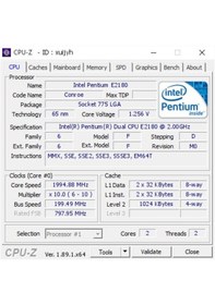 Resim Intel Pentium E2180 SLA8Y 2GHz LGA775 Soket Masaüstü İşlemci CPU 