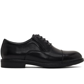 Resim Men's Black Lace-up Leather Casual Shoes 