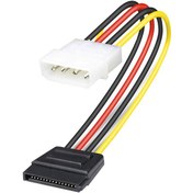 Resim 4 Pinli Erkek IDE Molex to15 Pin Dişi SATA Güç Kablosu 30 cm 