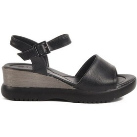 Resim Siyah Topuklu Kadın Sandalet T-003 Z Siyah 