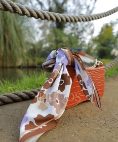 Resim KUQOS Bloom Bandana Kahve 