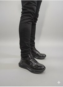 Resim MARCOMEN Lastik Bağcıklı Nokta Lazer Baskılı Köpük Taban Erkek Sneaker Ayakkabı 22053 